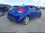 2013 Hyundai Veloster Base W/black Blue vin: KMHTC6AD4DU166797