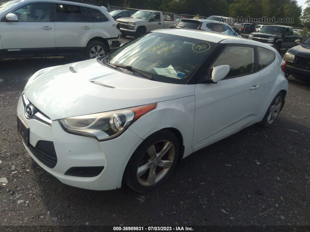 2013 Hyundai Veloster W/black Int White vin: KMHTC6AD4DU173426