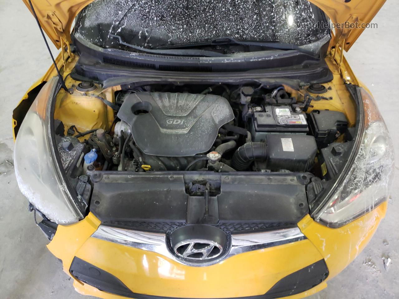 2013 Hyundai Veloster  Yellow vin: KMHTC6AD5DU084643