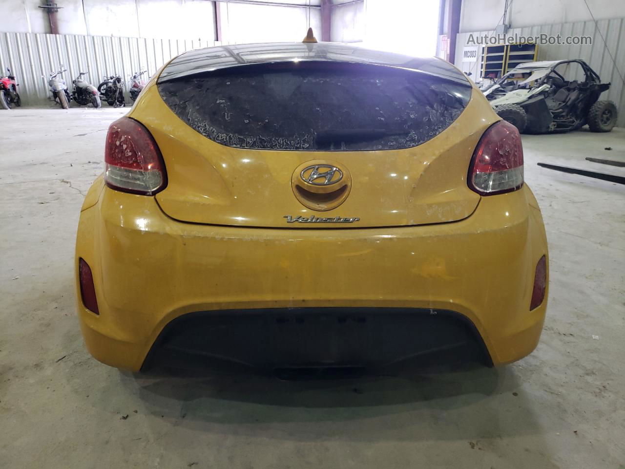 2013 Hyundai Veloster  Yellow vin: KMHTC6AD5DU084643