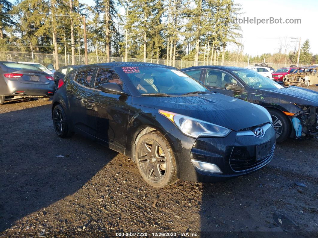 2013 Hyundai Veloster Base W/gray Черный vin: KMHTC6AD5DU111324