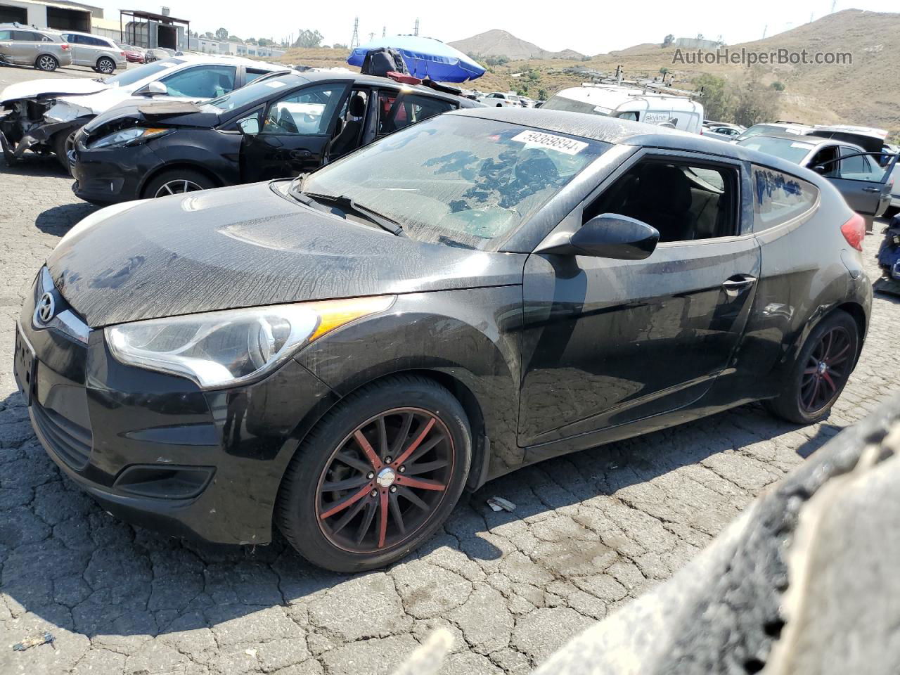 2013 Hyundai Veloster  Black vin: KMHTC6AD5DU115230