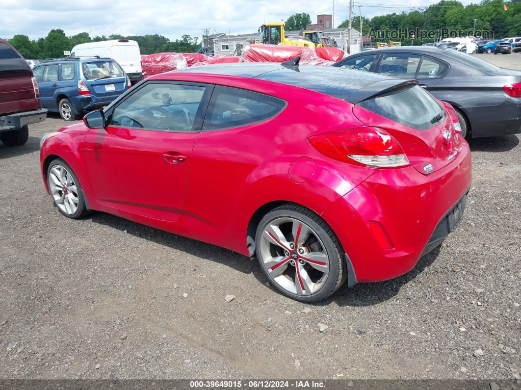 2013 Hyundai Veloster Base W/gray Red vin: KMHTC6AD5DU117902