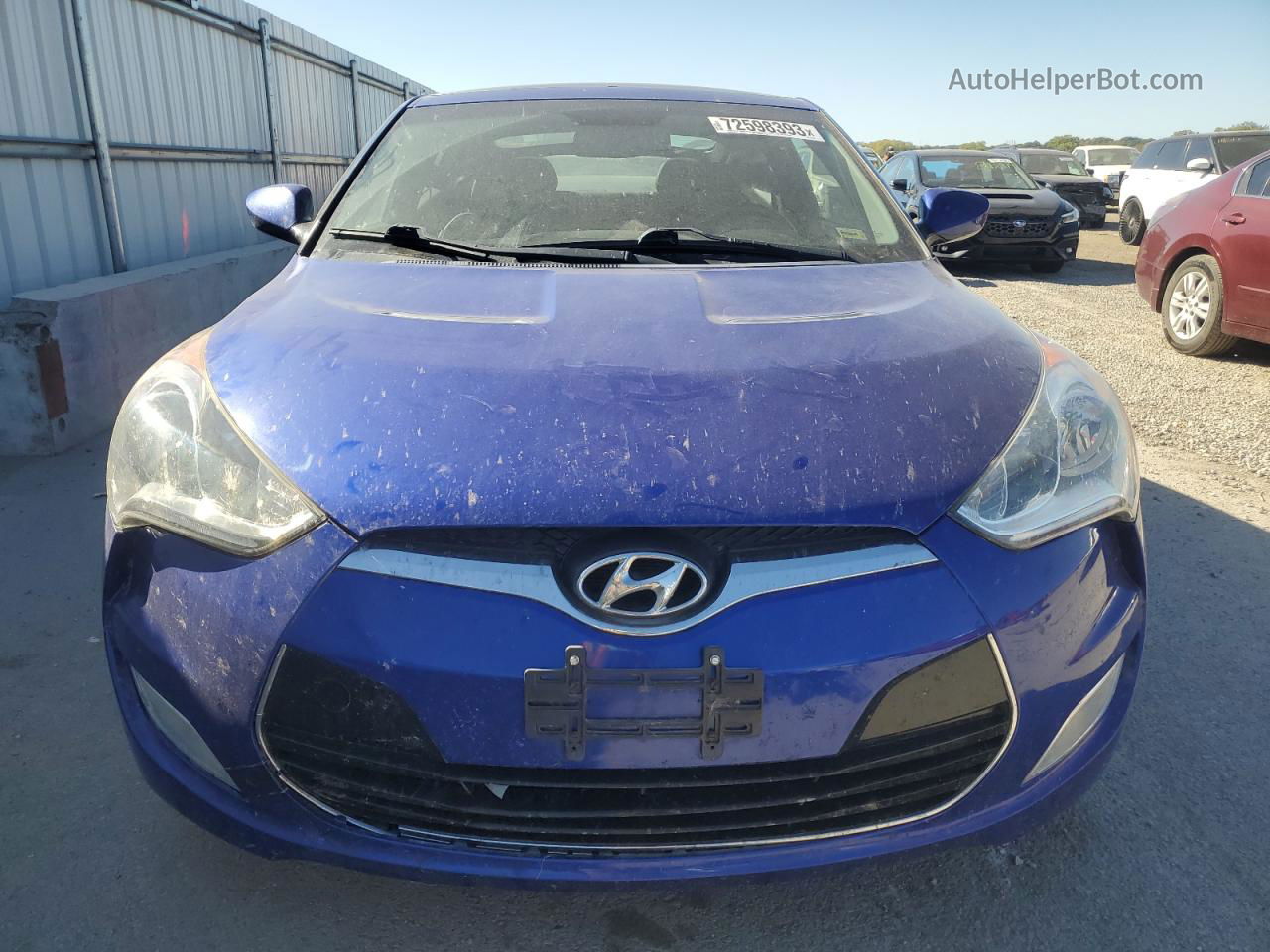 2013 Hyundai Veloster  Blue vin: KMHTC6AD5DU122646