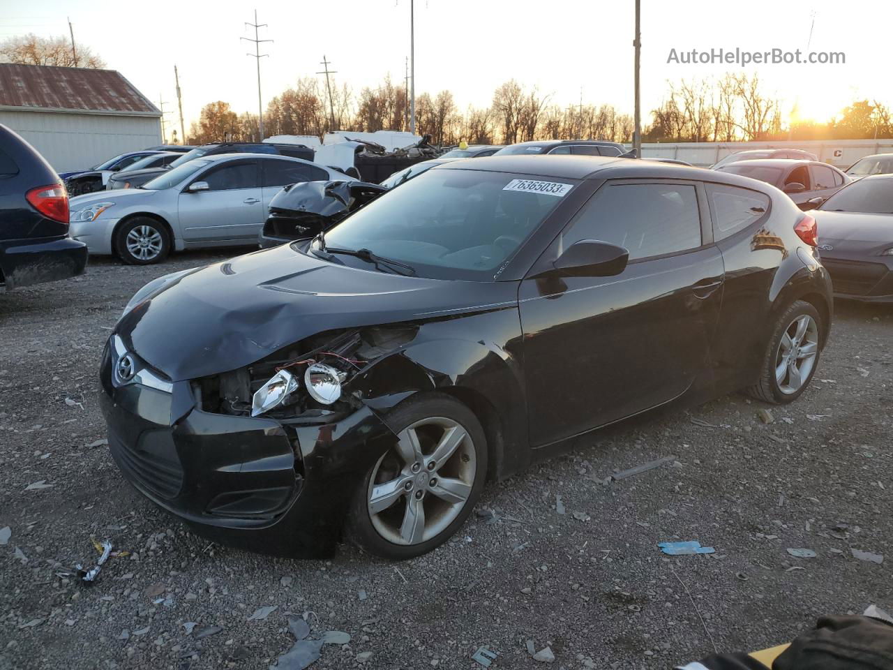 2013 Hyundai Veloster  Black vin: KMHTC6AD5DU145599