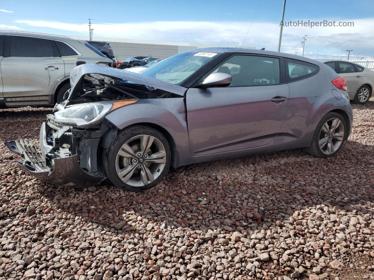 2013 Hyundai Veloster  Gray vin: KMHTC6AD5DU175329