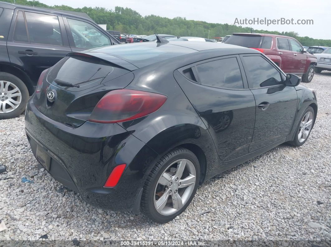 2013 Hyundai Veloster Base W/gray Black vin: KMHTC6AD5DU177887