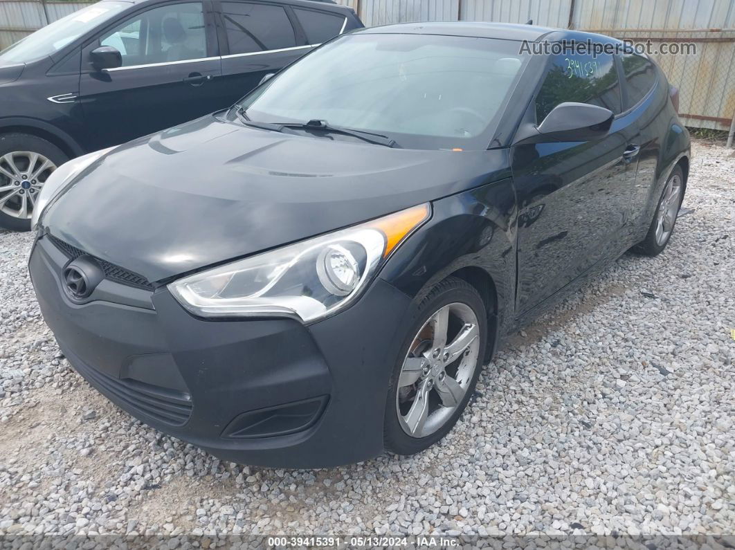 2013 Hyundai Veloster Base W/gray Black vin: KMHTC6AD5DU177887