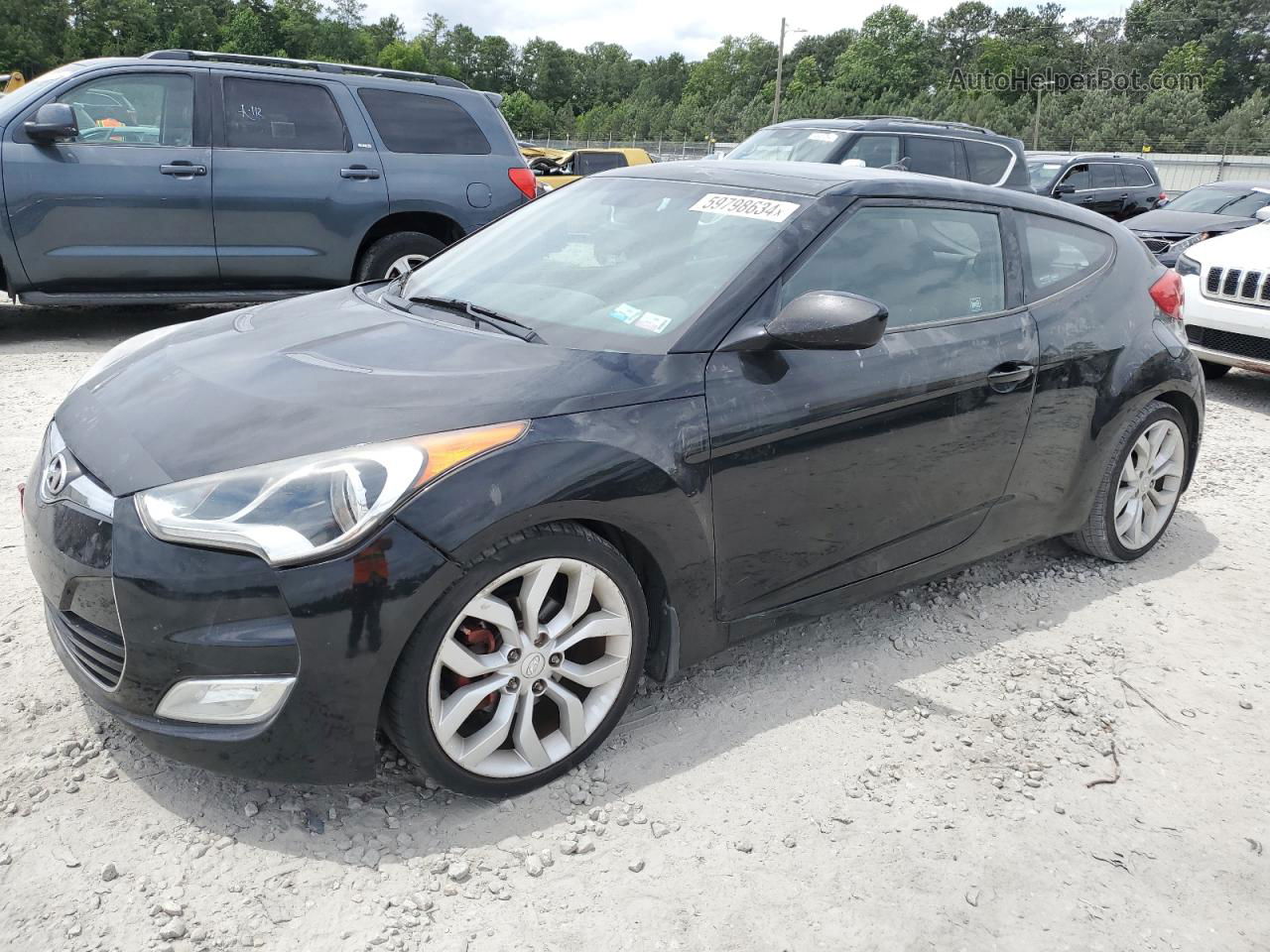 2013 Hyundai Veloster  Black vin: KMHTC6AD6DU095327