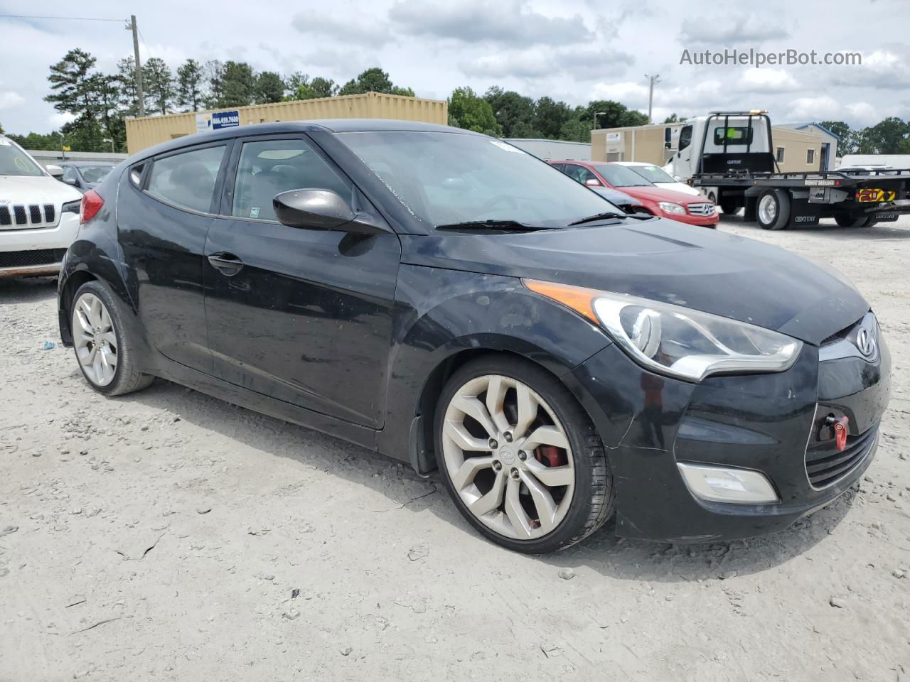 2013 Hyundai Veloster  Black vin: KMHTC6AD6DU095327