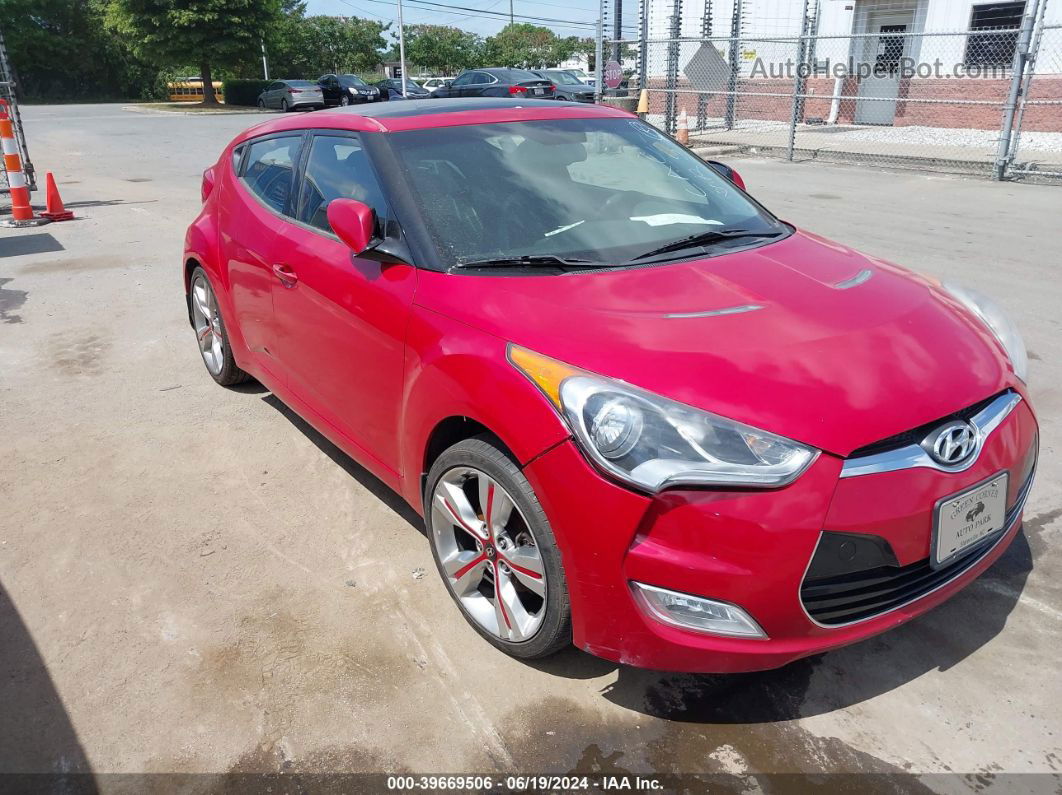 2013 Hyundai Veloster Base W/black Красный vin: KMHTC6AD6DU095828