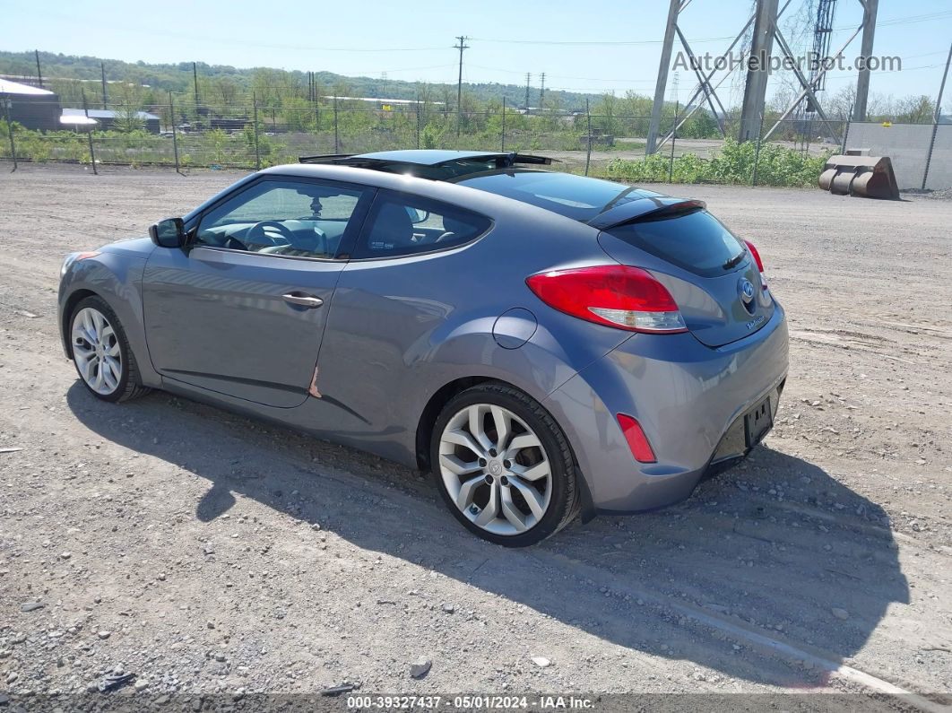 2013 Hyundai Veloster Base W/black Gray vin: KMHTC6AD6DU095893