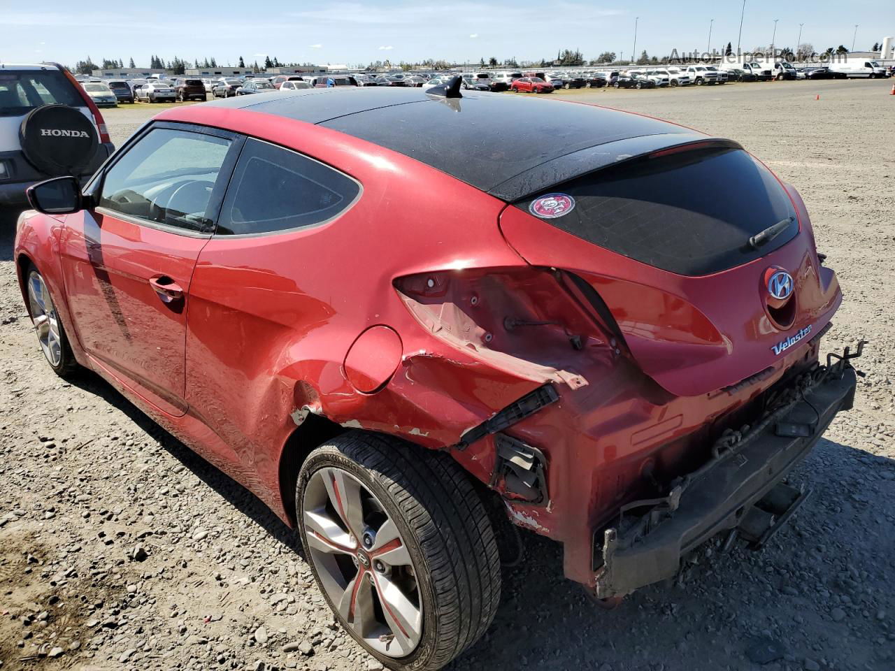 2013 Hyundai Veloster  Red vin: KMHTC6AD6DU096980