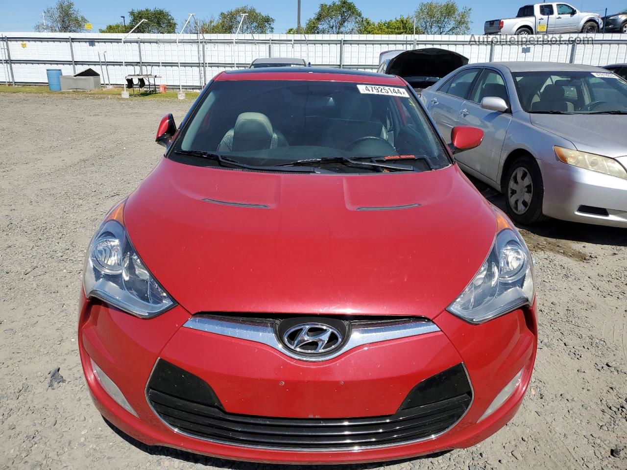 2013 Hyundai Veloster  Red vin: KMHTC6AD6DU096980