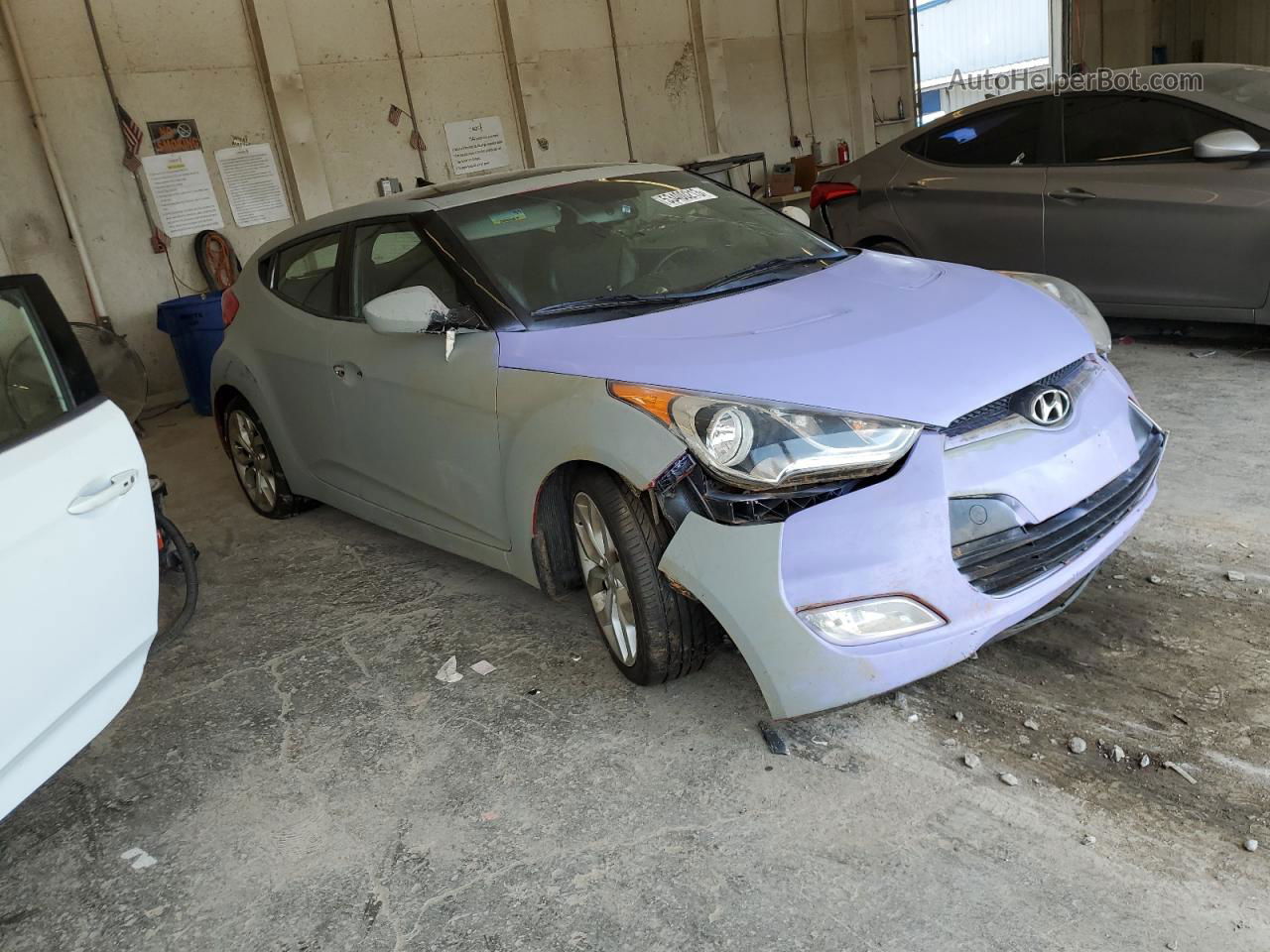 2013 Hyundai Veloster  Серый vin: KMHTC6AD6DU099667