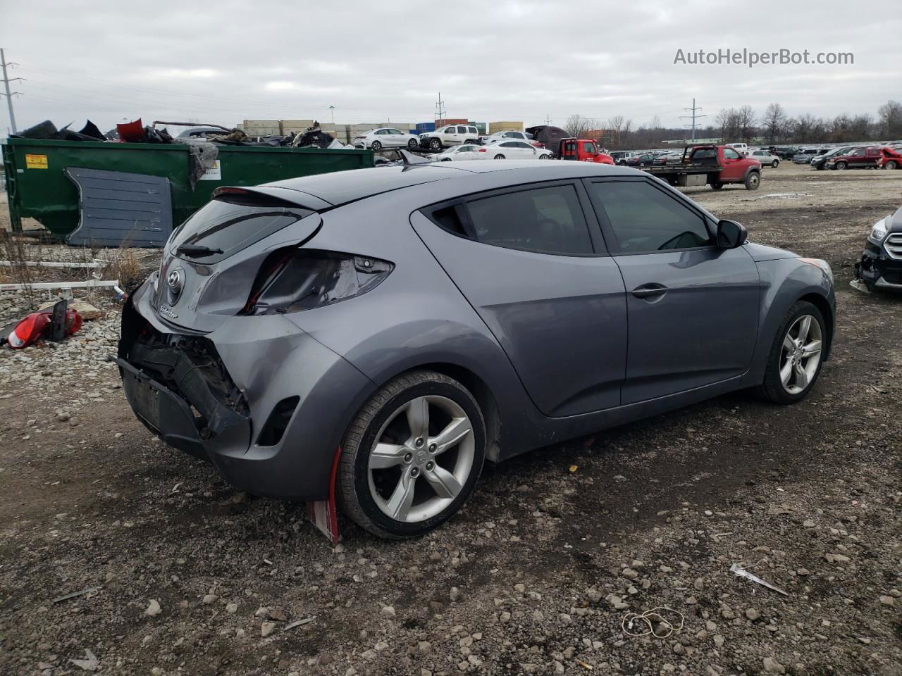 2013 Hyundai Veloster  Серый vin: KMHTC6AD6DU118847