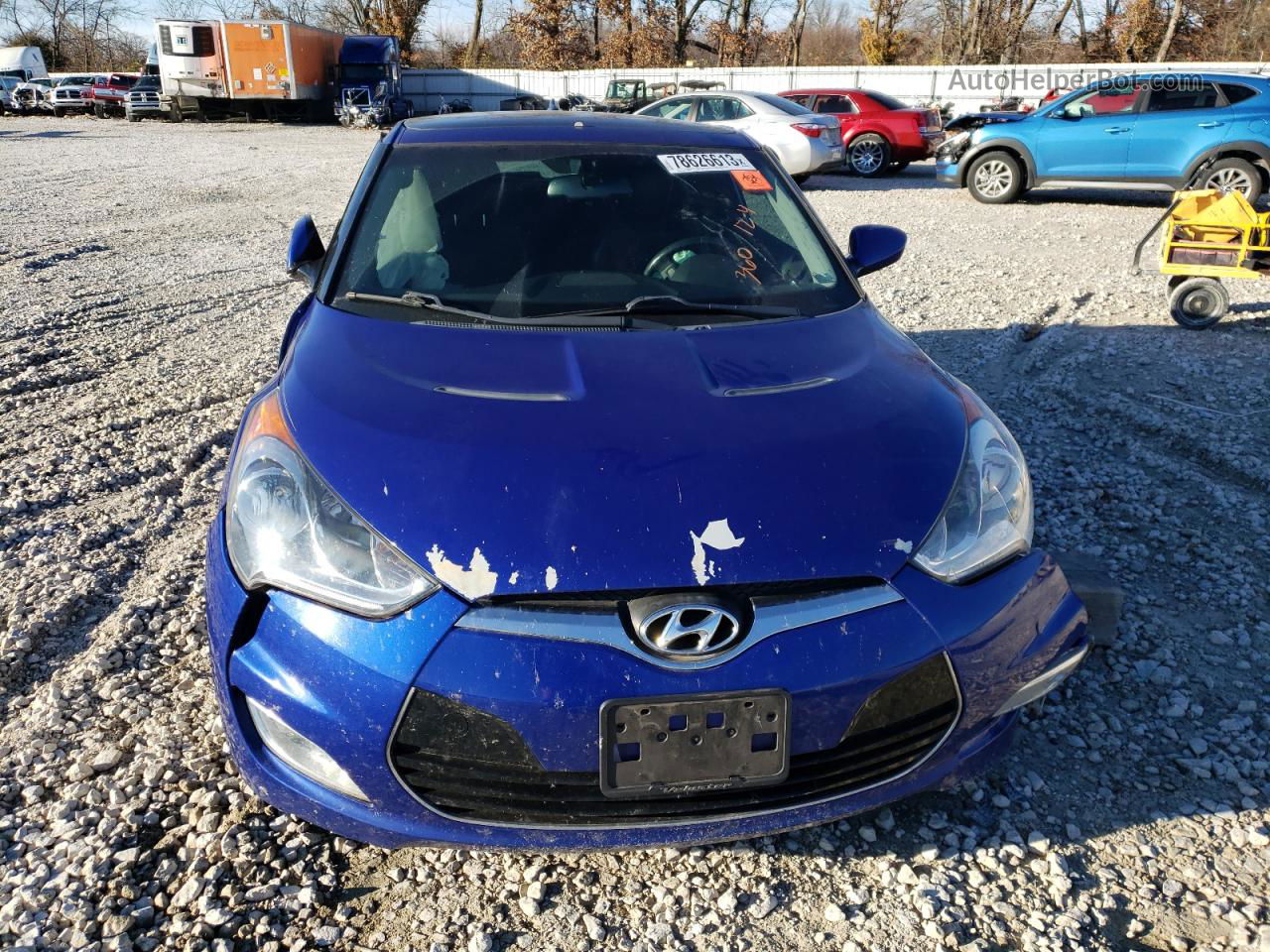 2013 Hyundai Veloster  Blue vin: KMHTC6AD6DU122056