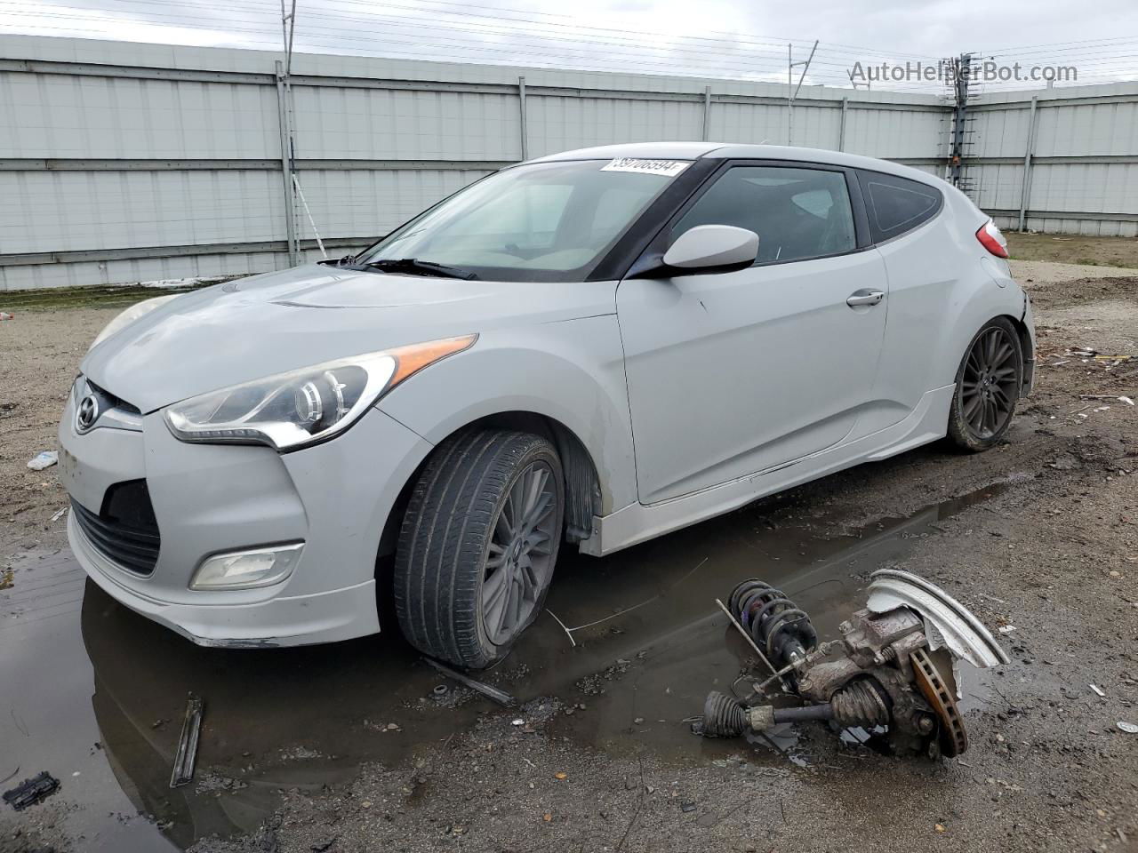 2013 Hyundai Veloster  Gray vin: KMHTC6AD6DU130612