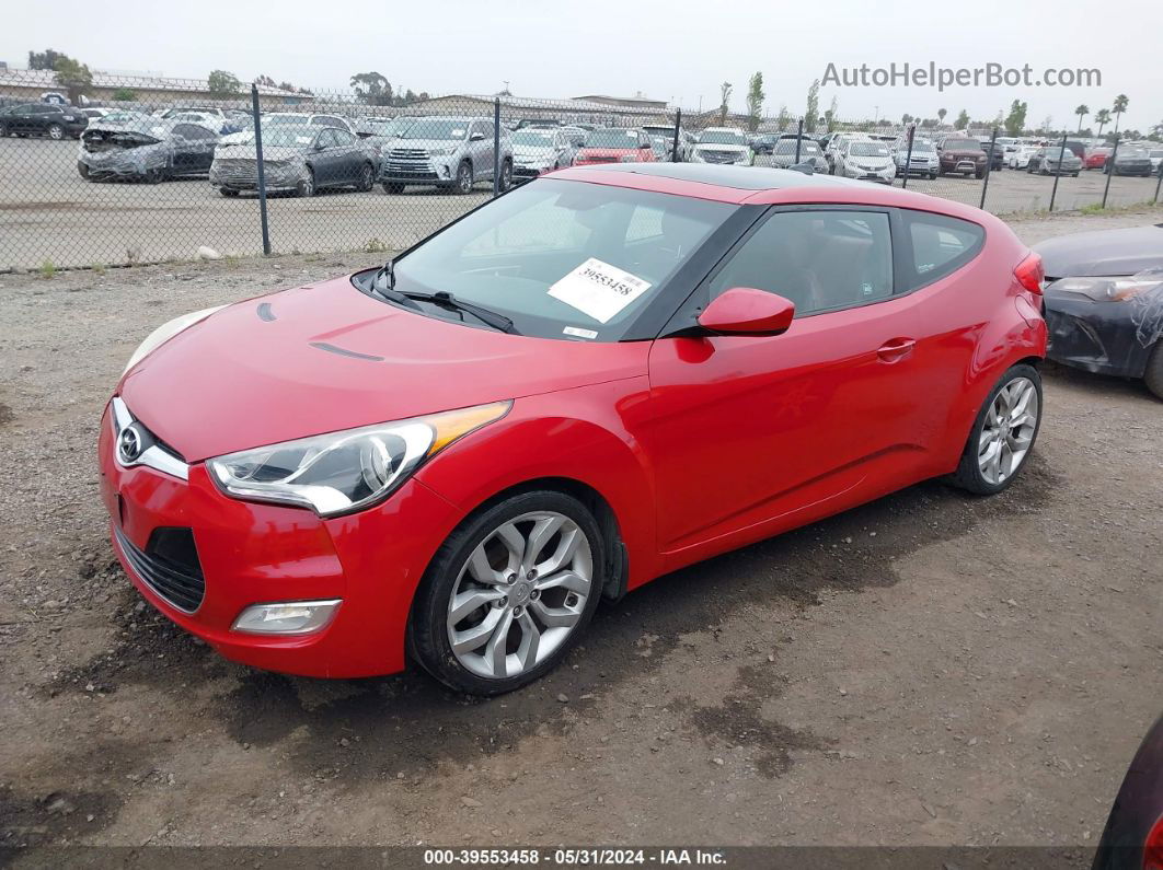 2013 Hyundai Veloster   Red vin: KMHTC6AD6DU133350