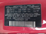 2013 Hyundai Veloster   Red vin: KMHTC6AD6DU133350