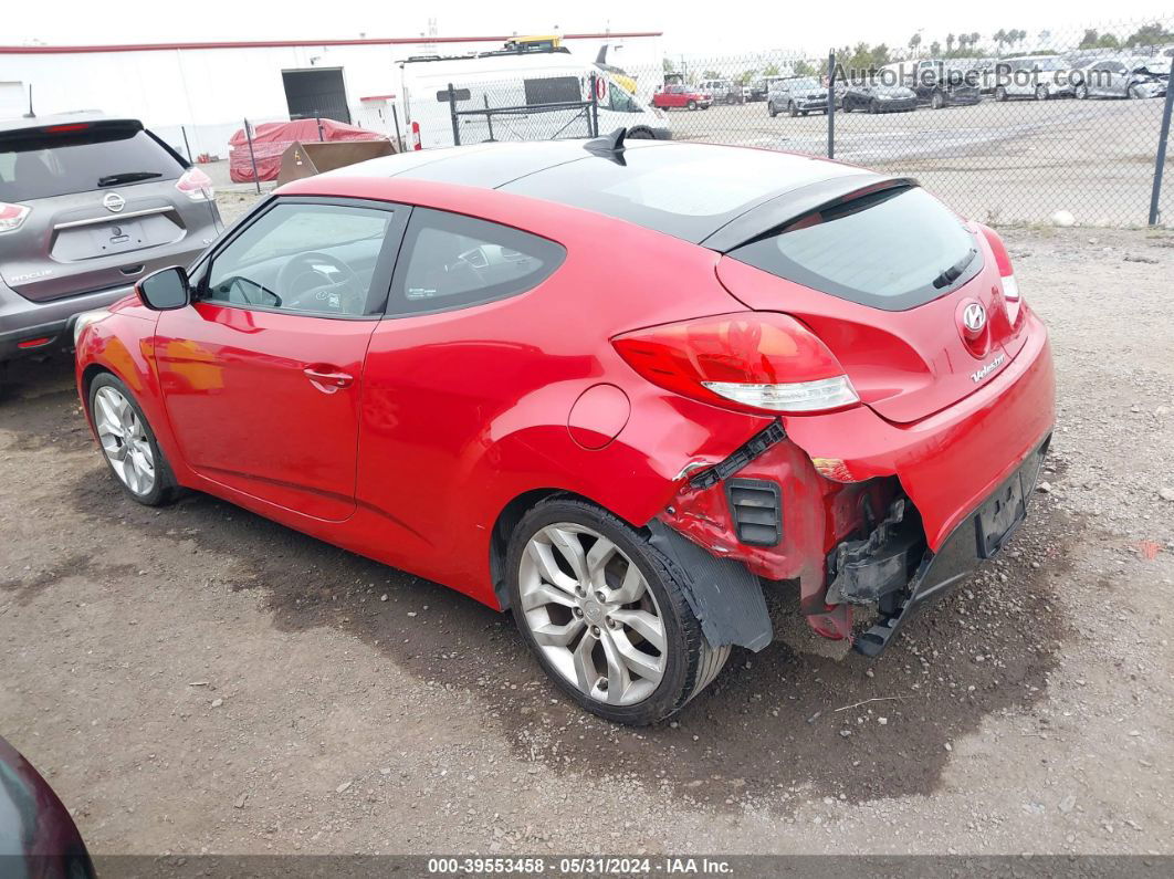 2013 Hyundai Veloster   Red vin: KMHTC6AD6DU133350