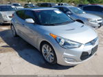 2013 Hyundai Veloster Base W/black Silver vin: KMHTC6AD6DU142243