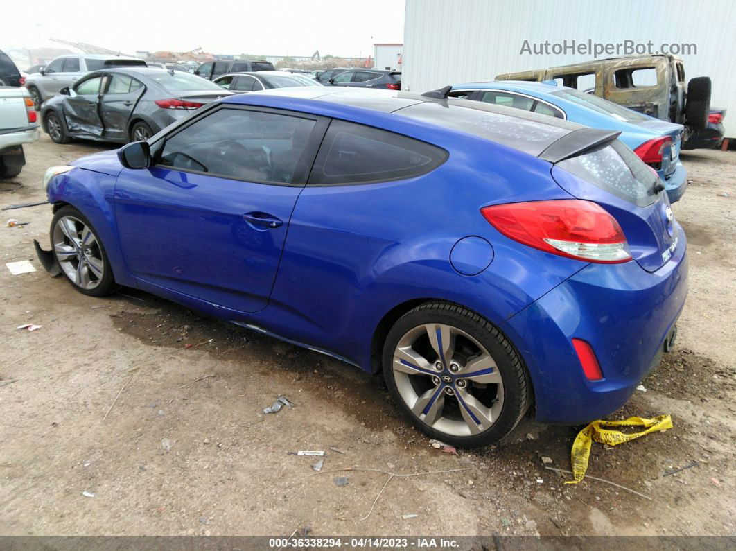 2013 Hyundai Veloster W/black Int Blue vin: KMHTC6AD6DU143327