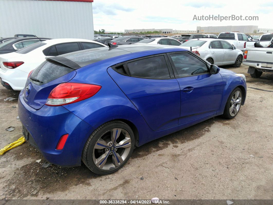 2013 Hyundai Veloster W/black Int Blue vin: KMHTC6AD6DU143327