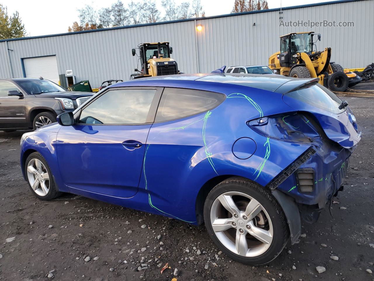 2013 Hyundai Veloster  Blue vin: KMHTC6AD6DU165358