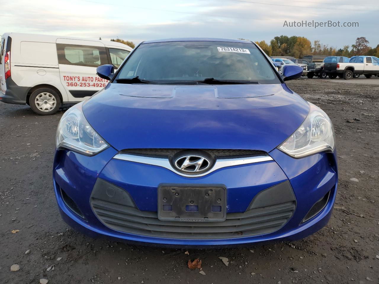 2013 Hyundai Veloster  Синий vin: KMHTC6AD6DU165358