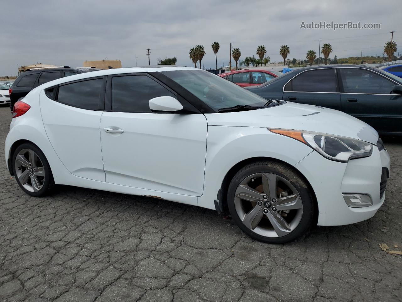 2013 Hyundai Veloster  White vin: KMHTC6AD6DU166350