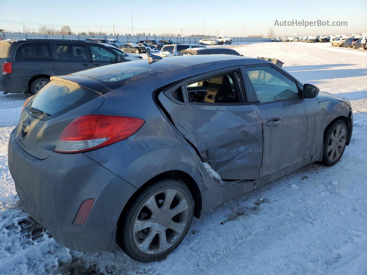 2013 Hyundai Veloster  Gray vin: KMHTC6AD6DU181494