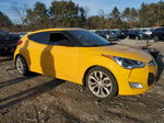 2013 Hyundai Veloster Yellow vin: KMHTC6AD7DU106156