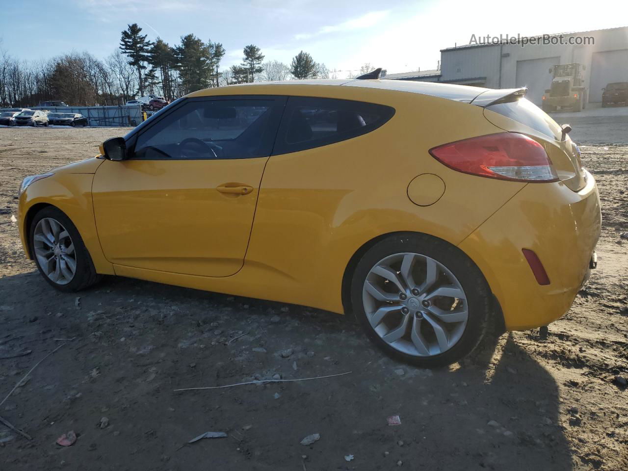 2013 Hyundai Veloster Yellow vin: KMHTC6AD7DU106156