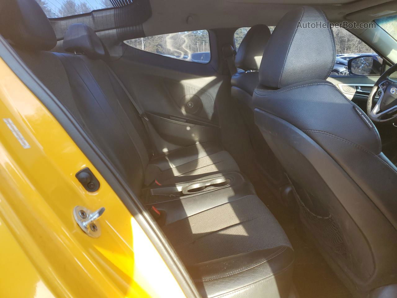 2013 Hyundai Veloster Yellow vin: KMHTC6AD7DU106156