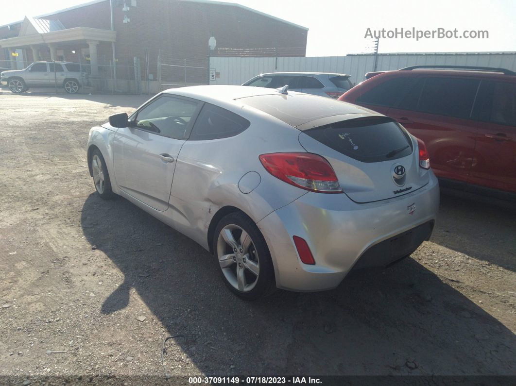 2013 Hyundai Veloster W/black Int Silver vin: KMHTC6AD7DU118033