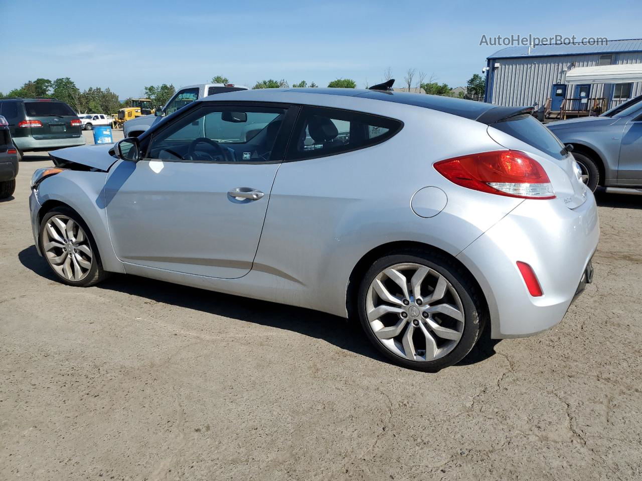 2013 Hyundai Veloster  Silver vin: KMHTC6AD7DU123748