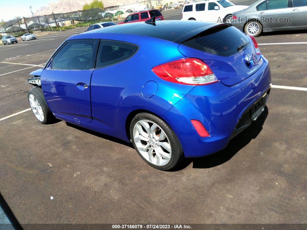 2013 Hyundai Veloster Base W/black Blue vin: KMHTC6AD7DU128352