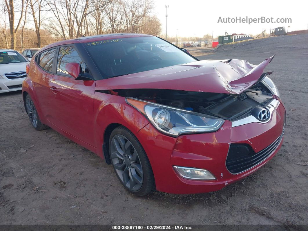 2013 Hyundai Veloster   Red vin: KMHTC6AD7DU133065