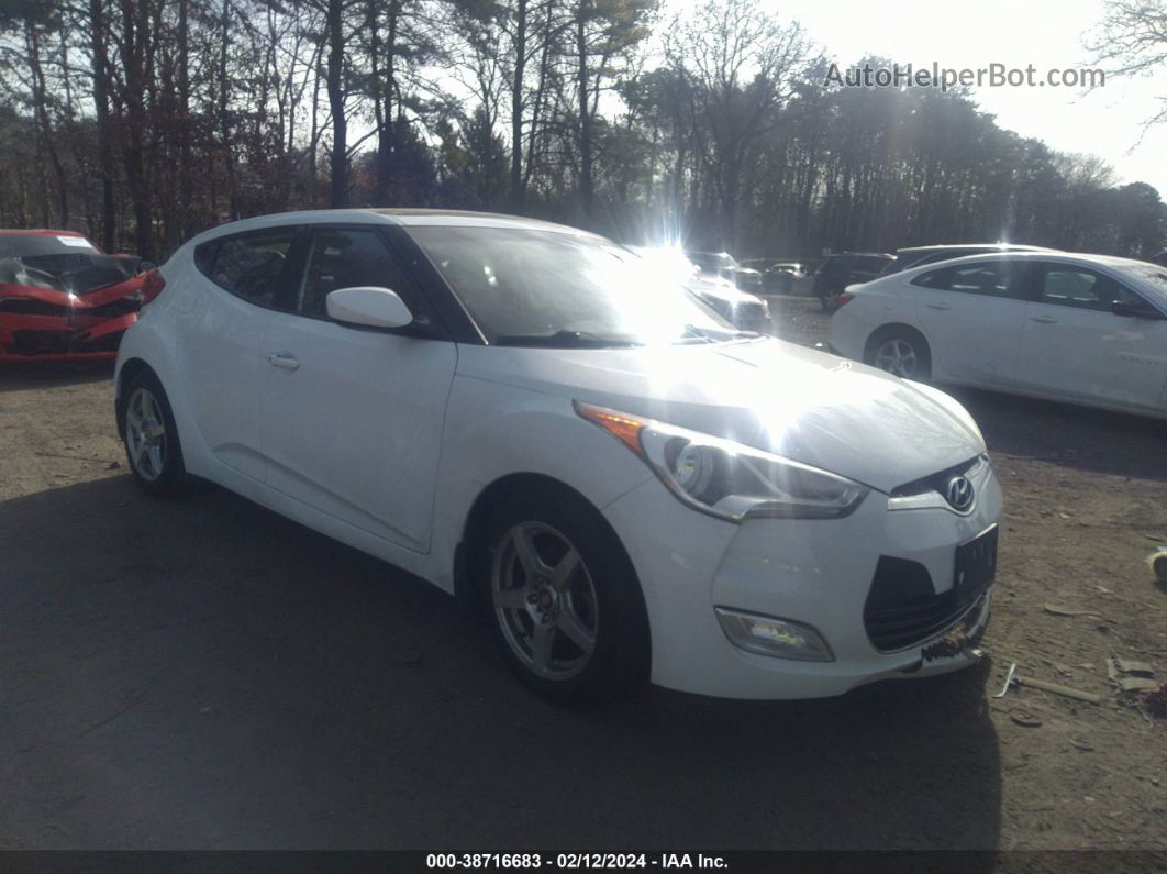 2013 Hyundai Veloster Base W/black Белый vin: KMHTC6AD7DU147337