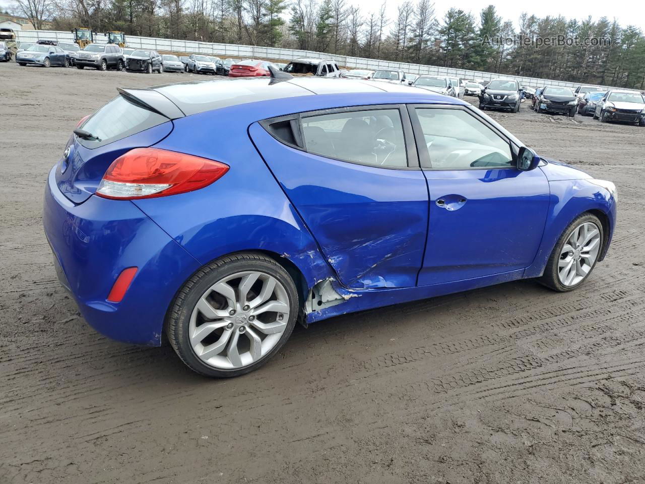 2013 Hyundai Veloster  Blue vin: KMHTC6AD7DU156314