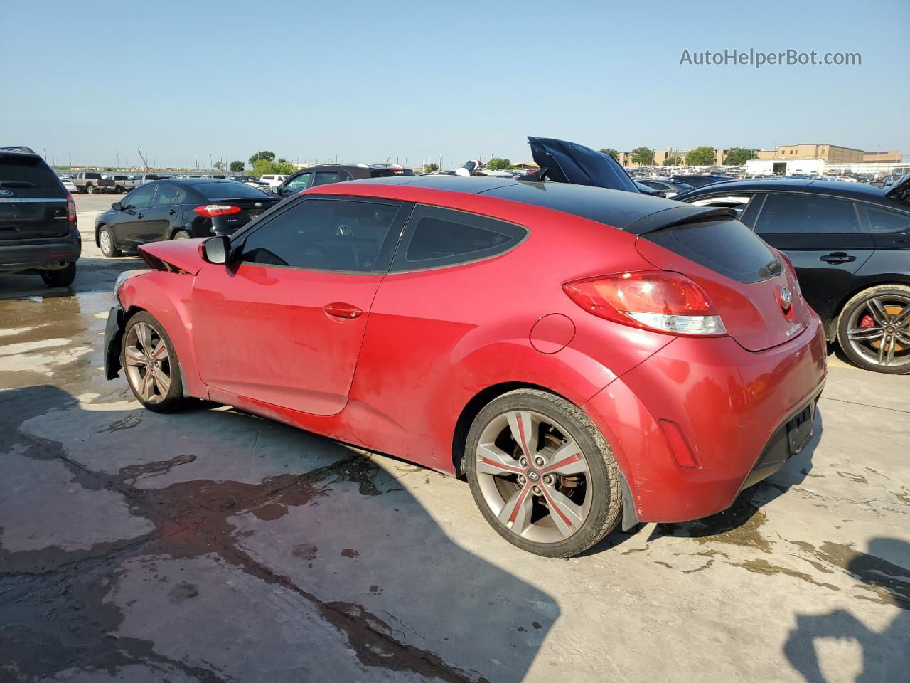 2013 Hyundai Veloster  Red vin: KMHTC6AD7DU157317