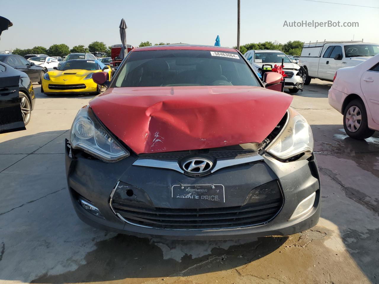 2013 Hyundai Veloster  Красный vin: KMHTC6AD7DU157317