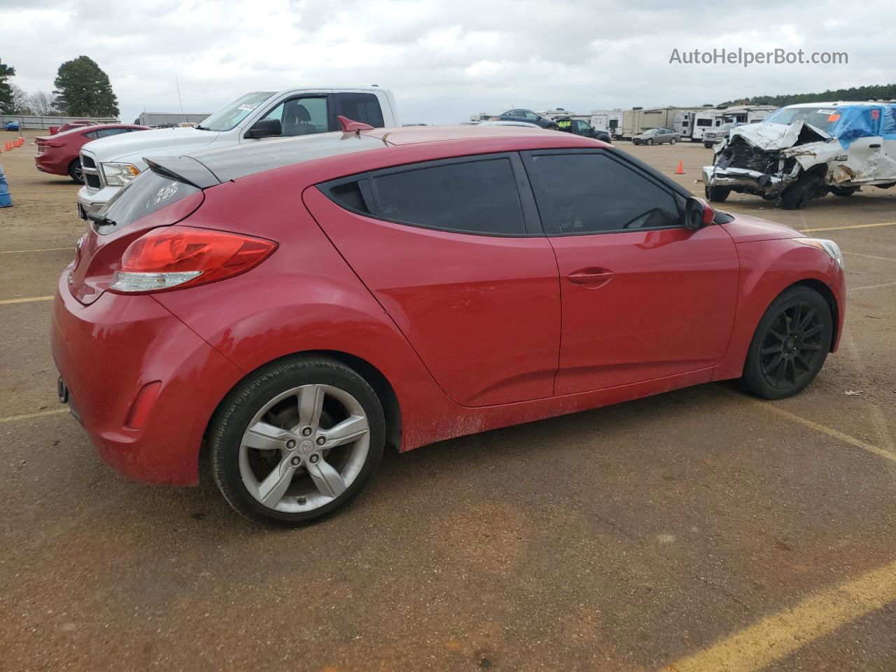 2013 Hyundai Veloster  Red vin: KMHTC6AD7DU158029