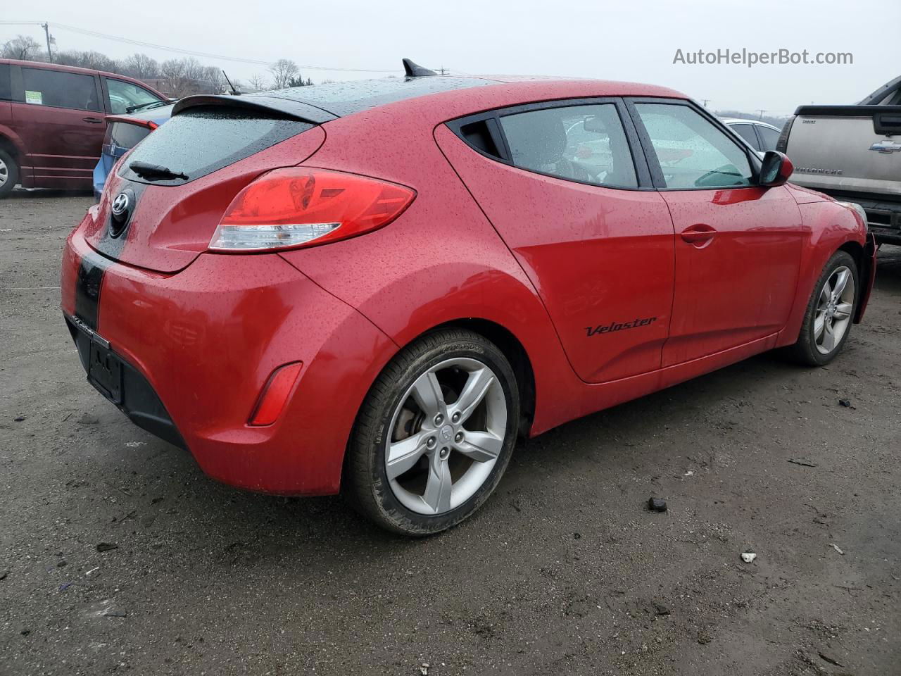 2013 Hyundai Veloster  Красный vin: KMHTC6AD7DU162744