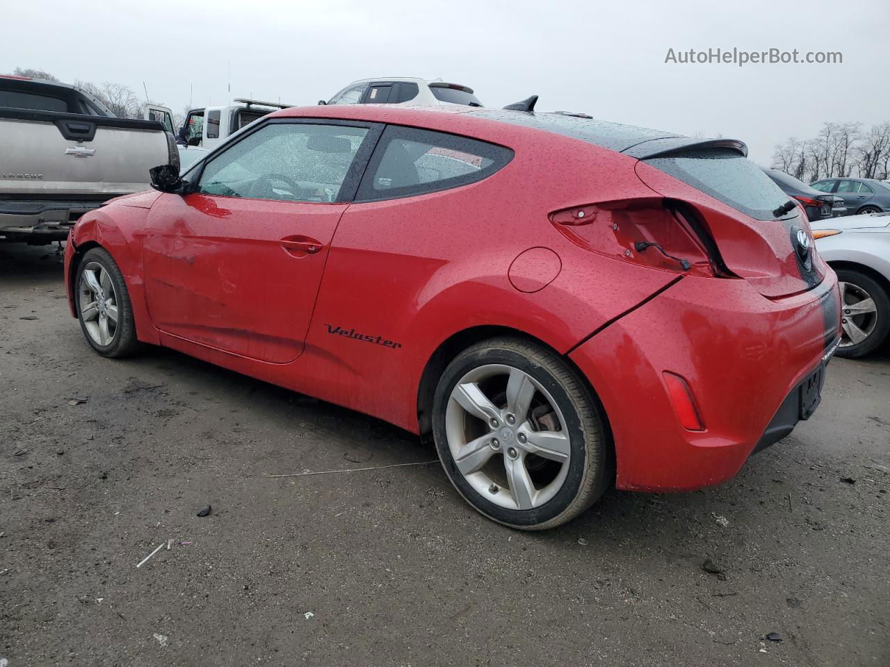 2013 Hyundai Veloster  Red vin: KMHTC6AD7DU162744