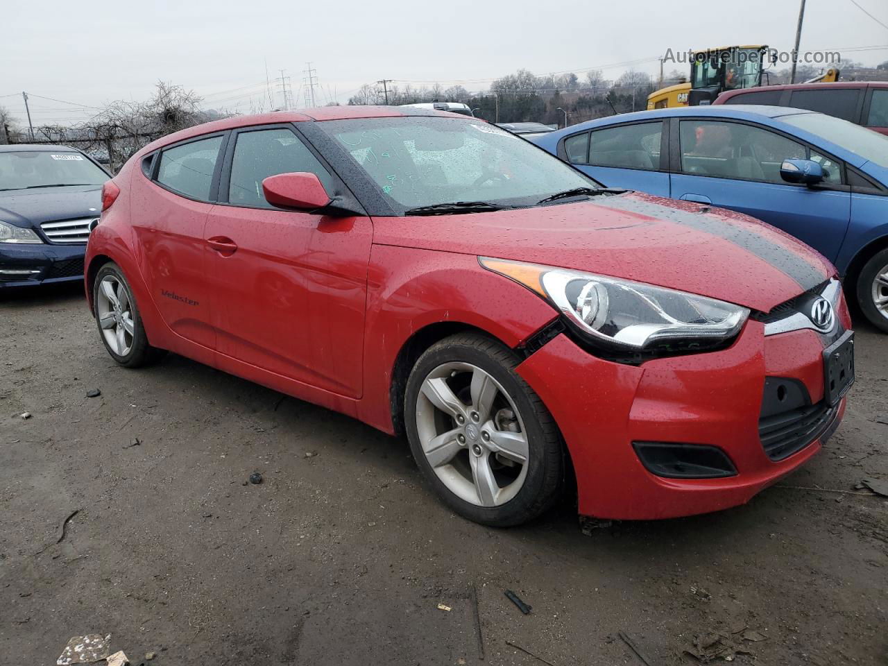 2013 Hyundai Veloster  Красный vin: KMHTC6AD7DU162744