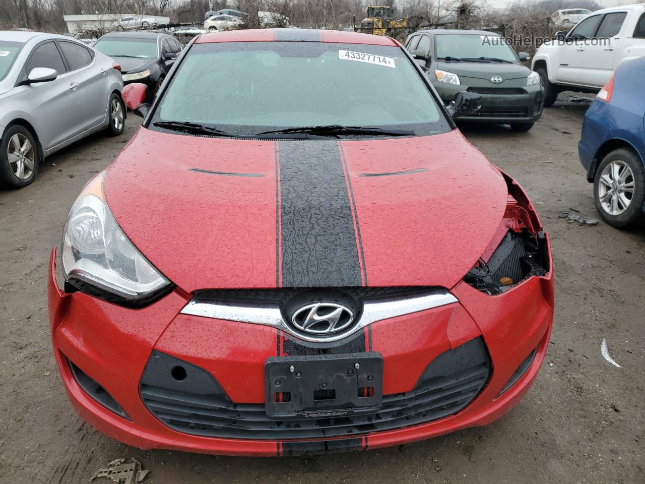 2013 Hyundai Veloster  Красный vin: KMHTC6AD7DU162744