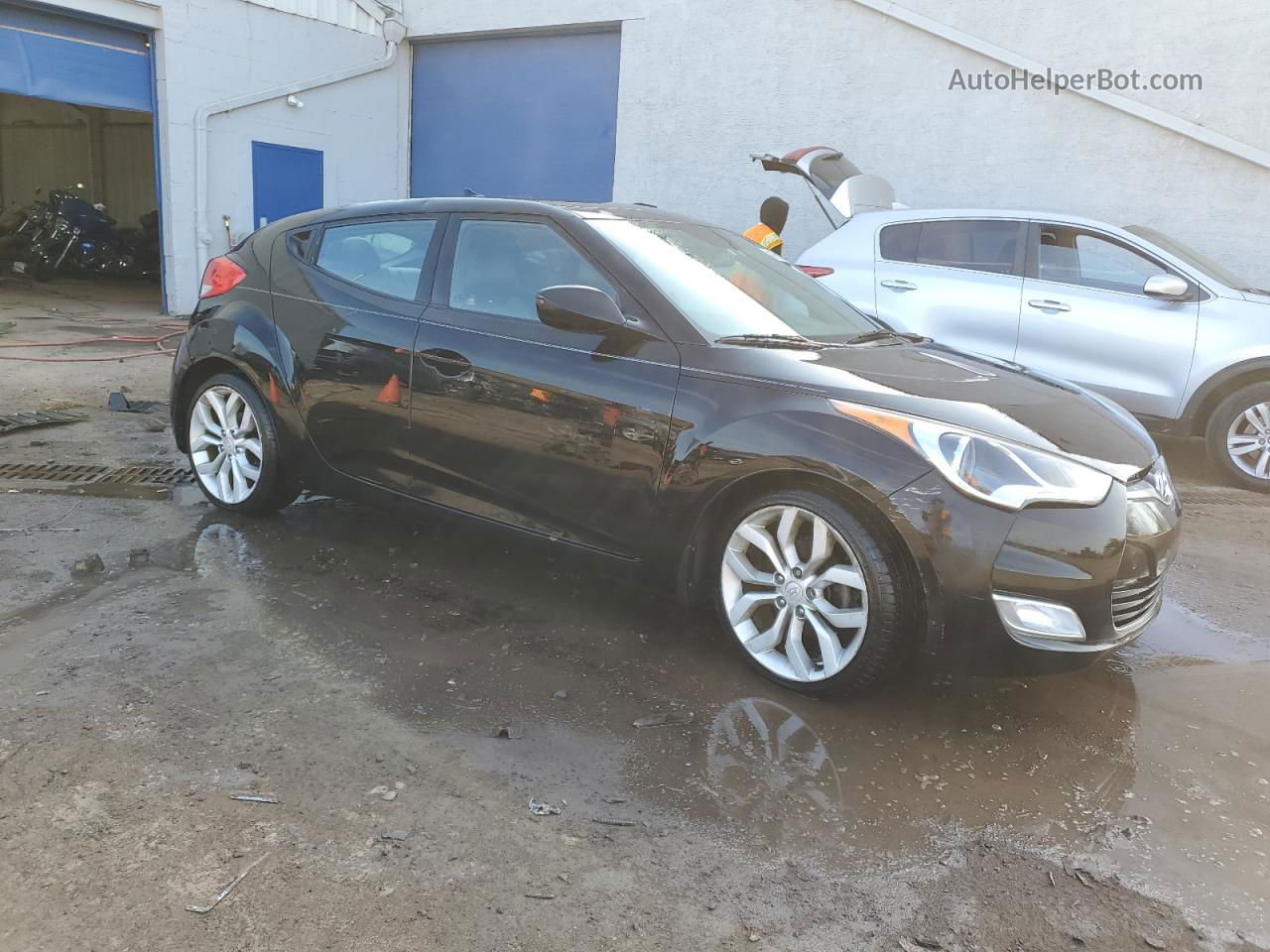 2013 Hyundai Veloster  Черный vin: KMHTC6AD8DU120924