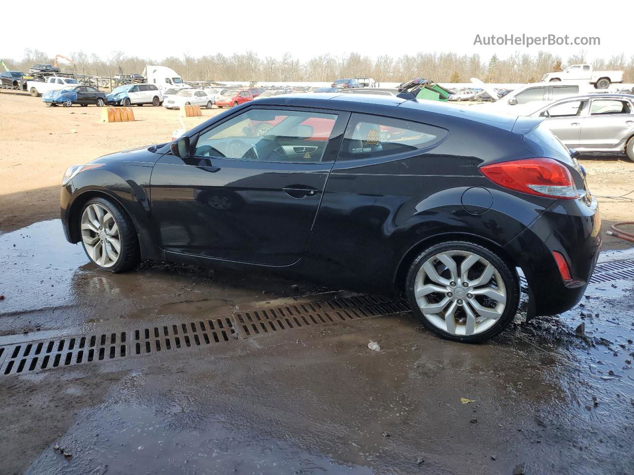 2013 Hyundai Veloster  Черный vin: KMHTC6AD8DU120924